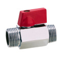 J2009 Brass mini ball valve nickel plated